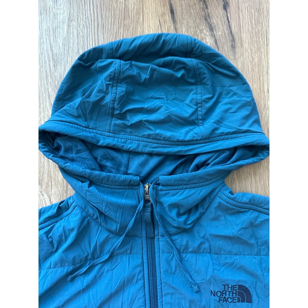 The North Face Mens Blue Quilted Lightweight Insulated Hooded Jacket Size Large - Picture 9 of 11